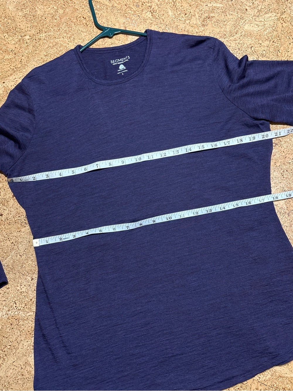 Seg'ments Wm's 100% Merino Wool Base Layer Top In Purple Heather Sz L - Picture 8 of 11